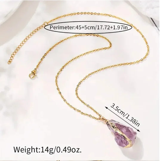 Gilded Stone Pendant