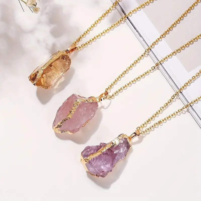 Gilded Stone Pendant