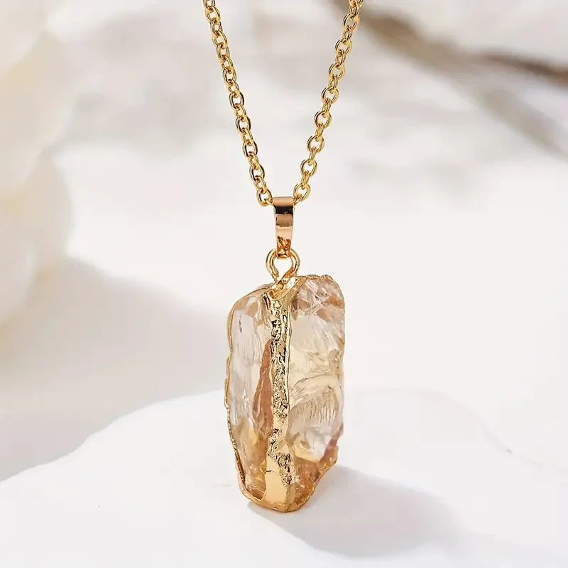 Gilded Stone Pendant