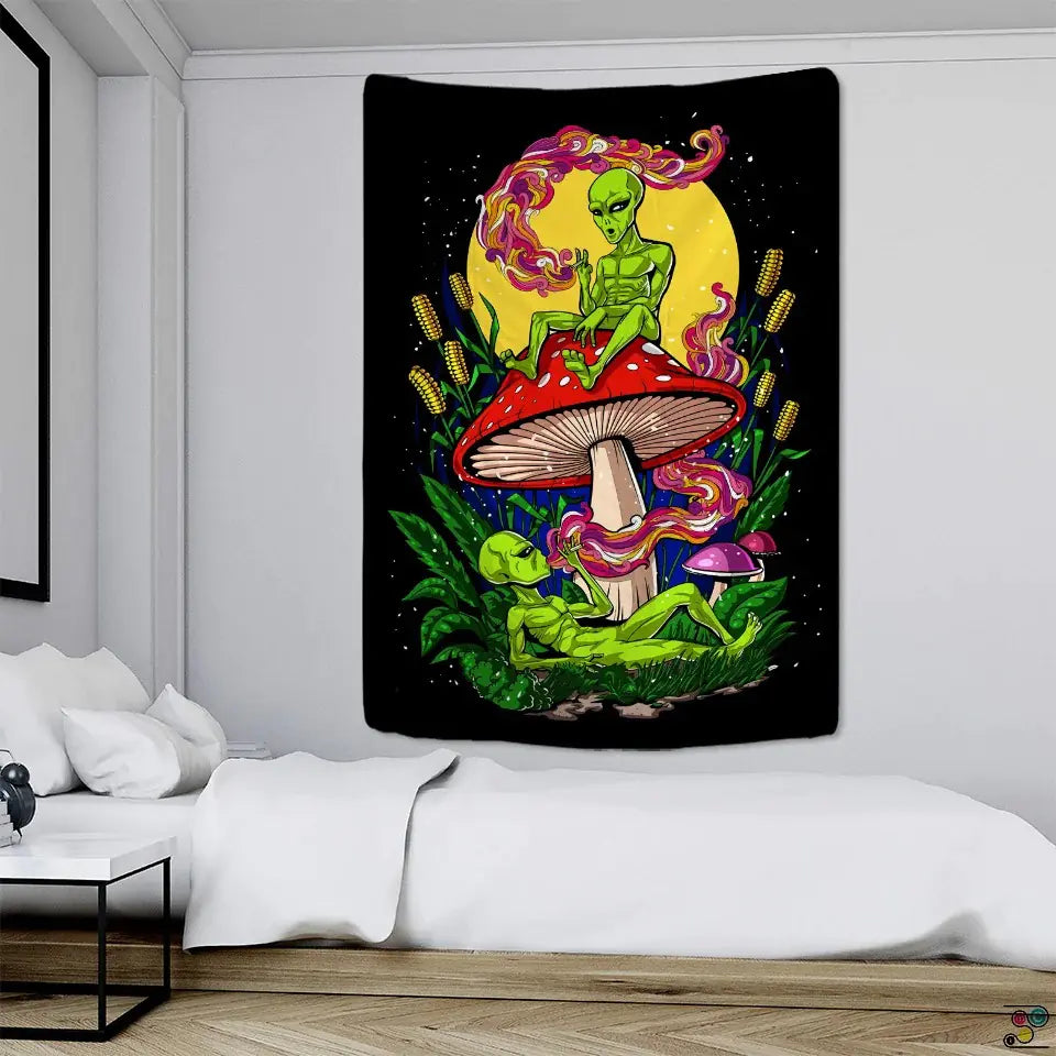 Trippy Alien Tapestry