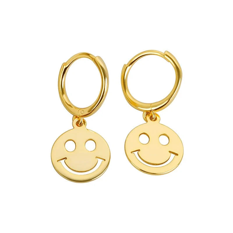 Smiley Face Drop Earrings