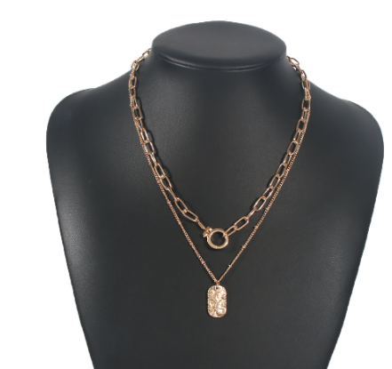 Vintage Style Multi Layered Necklace Set - DARK MOON