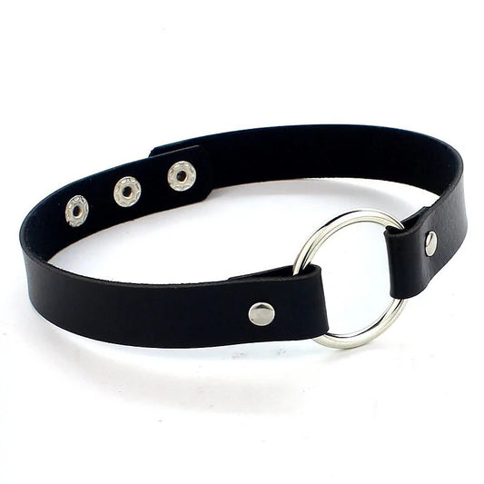 Leather O-Ring Choker