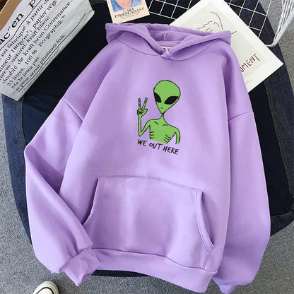 We Out Here Alien Hoodie - DARK MOON