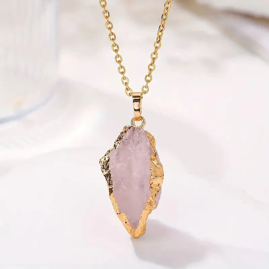 Gilded Stone Pendant