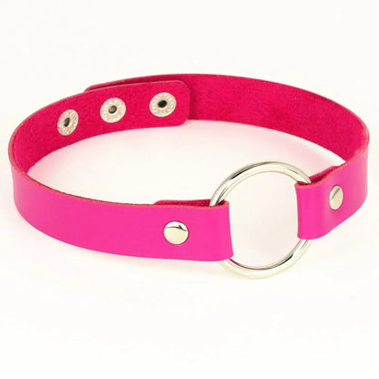Leather O-Ring Choker