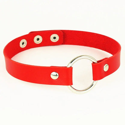 Leather O-Ring Choker