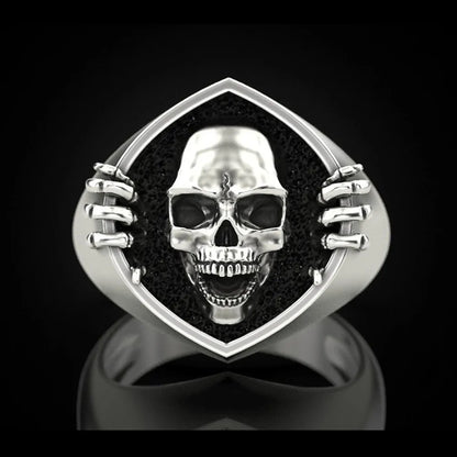 Peeking Skull Ring