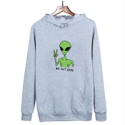 We Out Here Alien Hoodie - DARK MOON