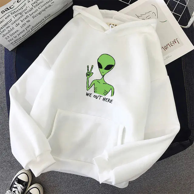 We Out Here Alien Hoodie - DARK MOON