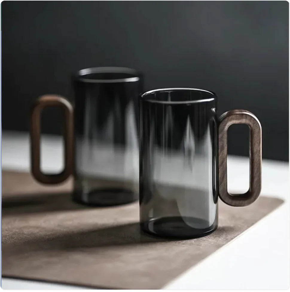 Grey Glass Mug Sets