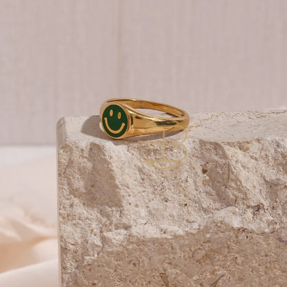 Color Smiley Face Ring