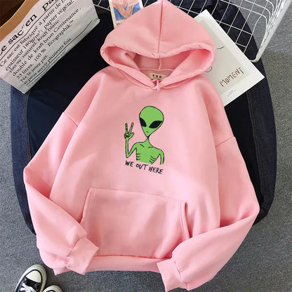 We Out Here Alien Hoodie - DARK MOON
