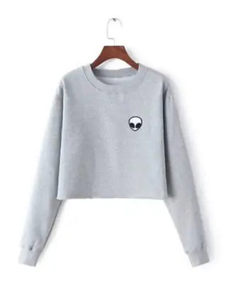 Alien Cropped Sweatshirt