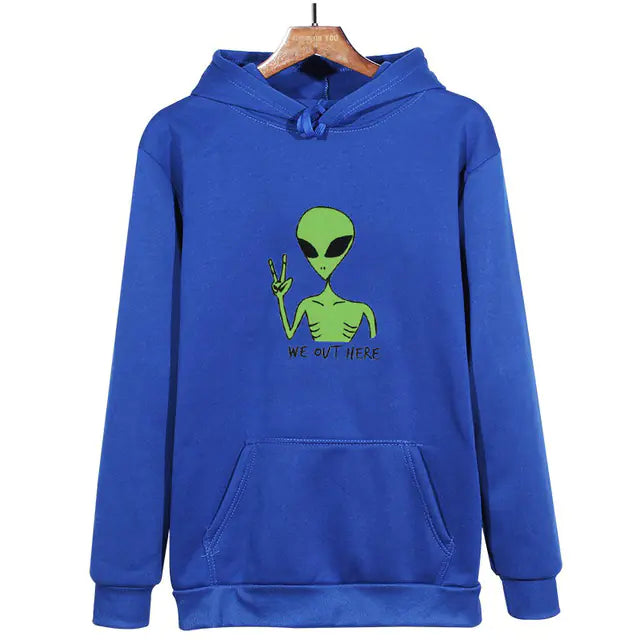 We Out Here Alien Hoodie - DARK MOON