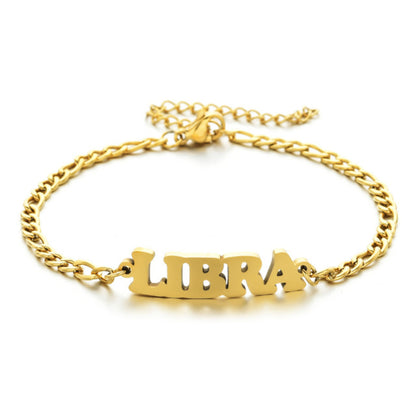 Zodiac Sign Word Bracelet - DARK MOON
