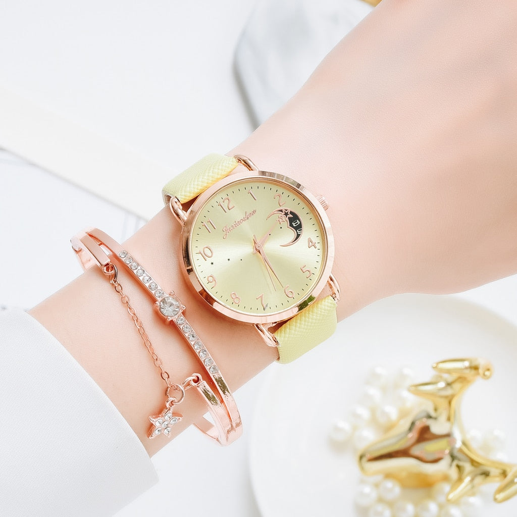 Celestial Watch & Bracelet Set - DARK MOON