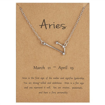 Constellation Zodiac Sign Necklace - DARK MOON