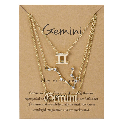 Zodiac Sign & Constellation Necklace - DARK MOON