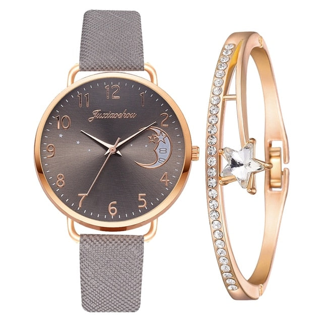 Celestial Watch & Bracelet Set - DARK MOON
