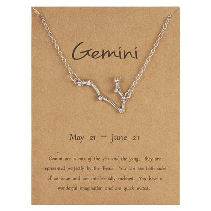 Constellation Zodiac Sign Necklace - DARK MOON