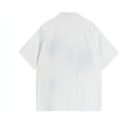 Oversized Heart Button Up Shirt - DARK MOON