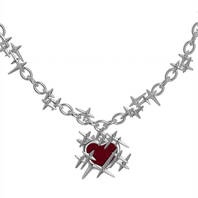 Heart of Thorns Earrings & Necklace - DARK MOON