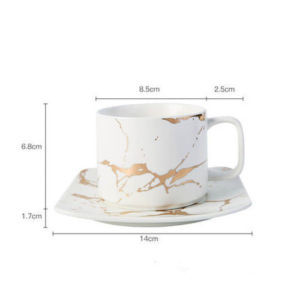Marble & Gold Coffee Mugs - DARK MOON