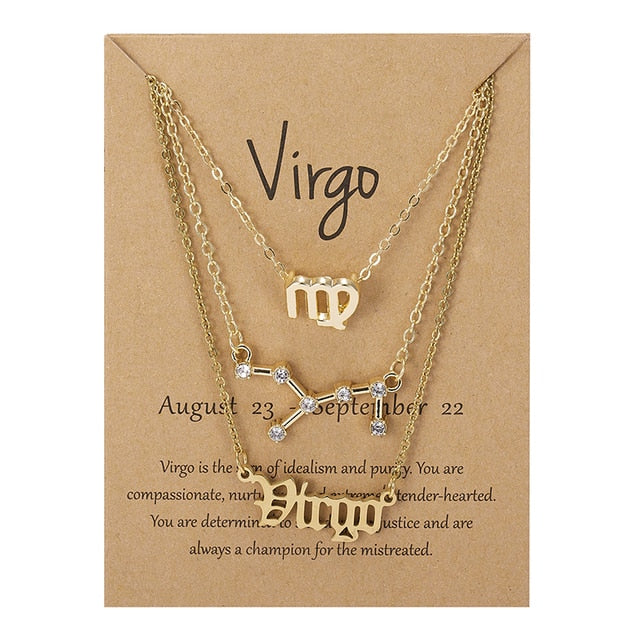 Zodiac Sign & Constellation Necklace - DARK MOON