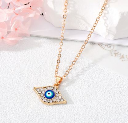 Crystal Evil Eye Necklace - DARK MOON