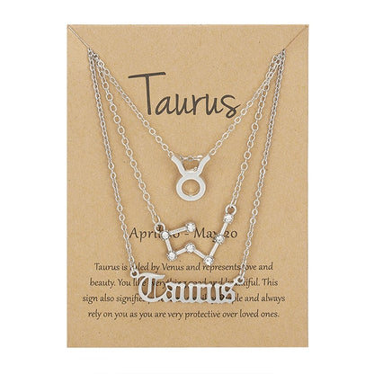 Zodiac Sign & Constellation Necklace - DARK MOON
