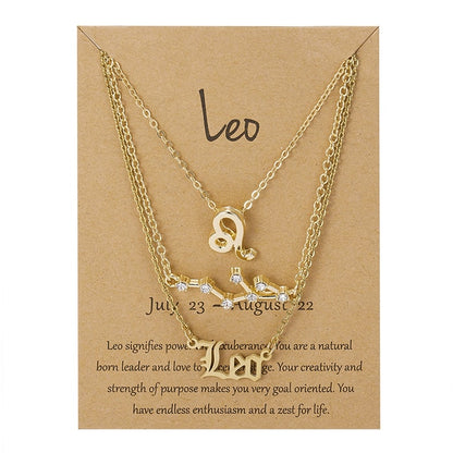 Zodiac Sign & Constellation Necklace - DARK MOON
