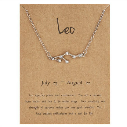 Constellation Zodiac Sign Necklace - DARK MOON