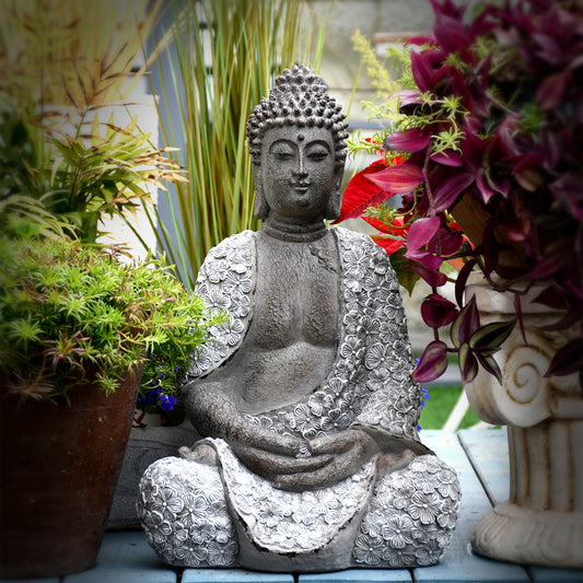 Large Gray Buddha Statue - DARK MOON