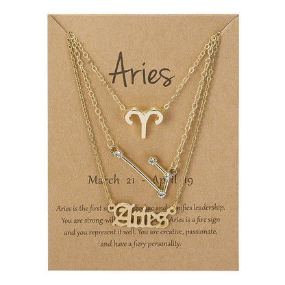 Zodiac Sign & Constellation Necklace - DARK MOON
