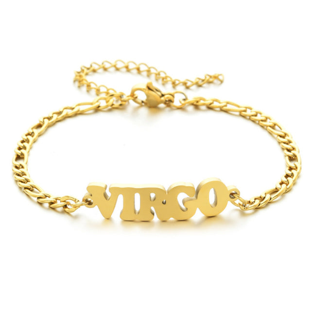 Zodiac Sign Word Bracelet - DARK MOON