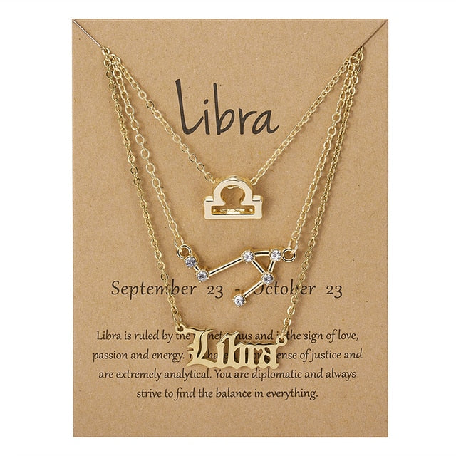 Zodiac Sign & Constellation Necklace - DARK MOON