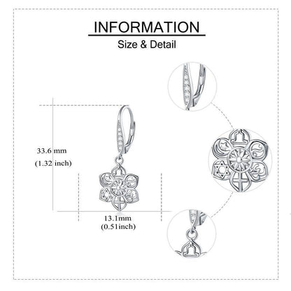 Sacred Symbols Lotus Earrings - DARK MOON
