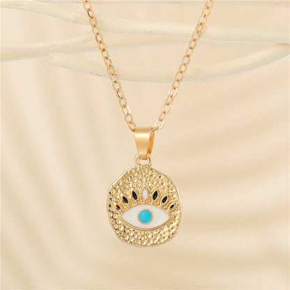 Crystal Evil Eye Necklace - DARK MOON