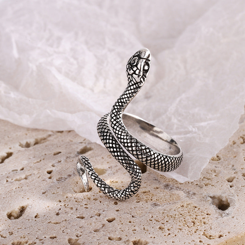 Large Snake Ring - DARK MOON