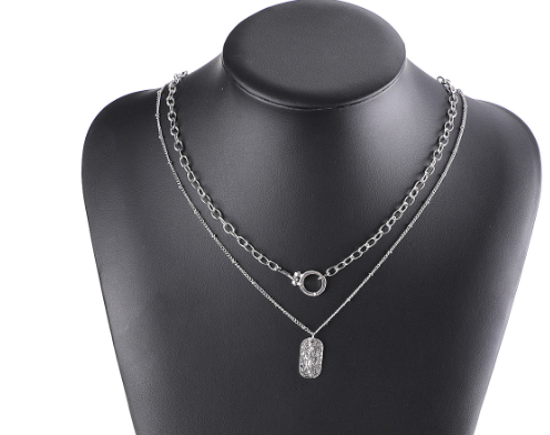 Vintage Style Multi Layered Necklace Set - DARK MOON
