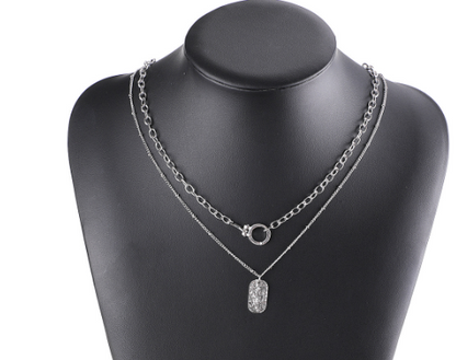 Vintage Style Multi Layered Necklace Set - DARK MOON