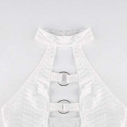 O Ring Mini Dress - DARK MOON
