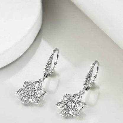 Sacred Symbols Lotus Earrings - DARK MOON