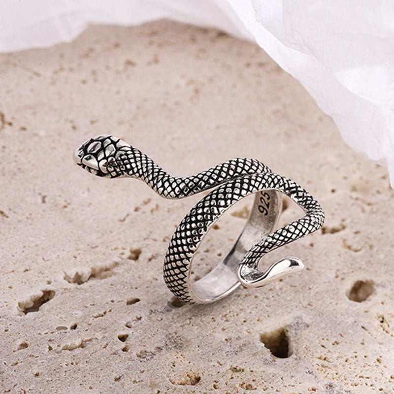 Large Snake Ring - DARK MOON