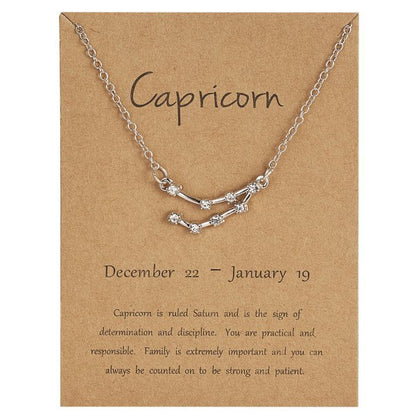 Constellation Zodiac Sign Necklace - DARK MOON