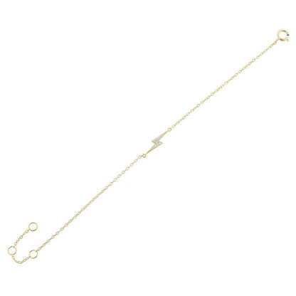 Lightning & Star Dainty Gold Bracelet - DARK MOON