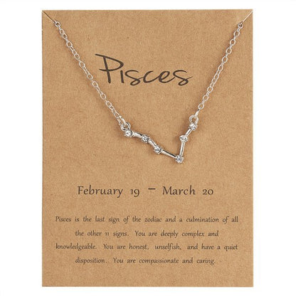 Constellation Zodiac Sign Necklace - DARK MOON