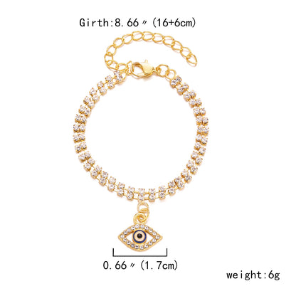 Sparkly Evil Eye Bracelet - DARK MOON