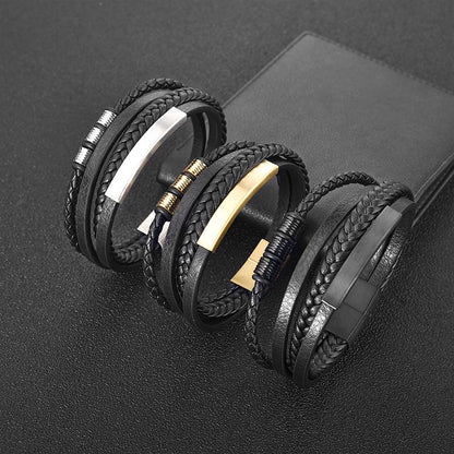 Braided Multi Layer Bracelet - DARK MOON